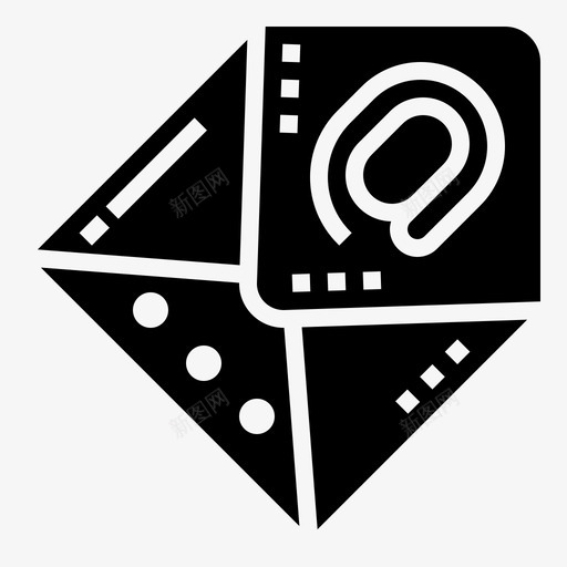 电子邮件通信收件箱图标svg_新图网 https://ixintu.com socialmediaglyph1 收件箱 电子邮件 通信 通知 邮件