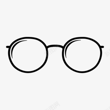 圆眼镜眼镜墨镜图标图标