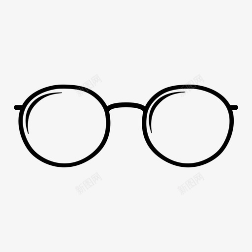 圆眼镜眼镜墨镜图标svg_新图网 https://ixintu.com 墨镜 太阳镜 眼镜