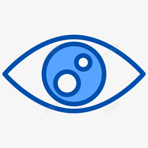 眼睛其他元素6蓝色图标svg_新图网 https://ixintu.com 元素 其他 眼睛 蓝色