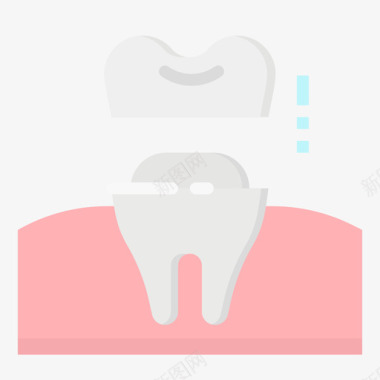 牙冠42扁平图标图标