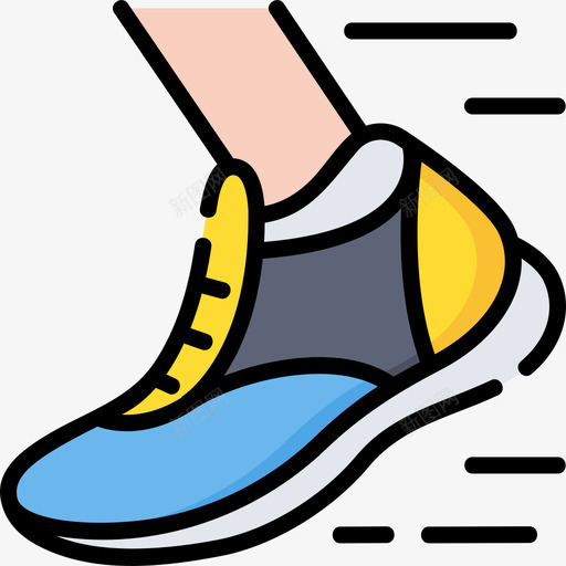 46色运动鞋图标svg_新图网 https://ixintu.com 46色 运动鞋