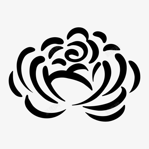 玫瑰爱情植物图标svg_新图网 https://ixintu.com 植物 浪漫 爱情 玫瑰