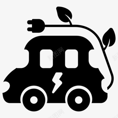 环保车清洁生态图标图标