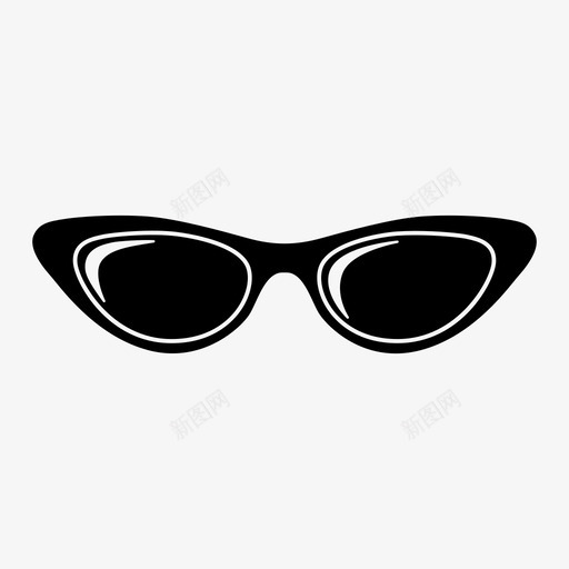 cateye太阳镜猫眼太阳镜眼镜图标svg_新图网 https://ixintu.com cateye 墨镜 太阳镜 猫眼 眼镜