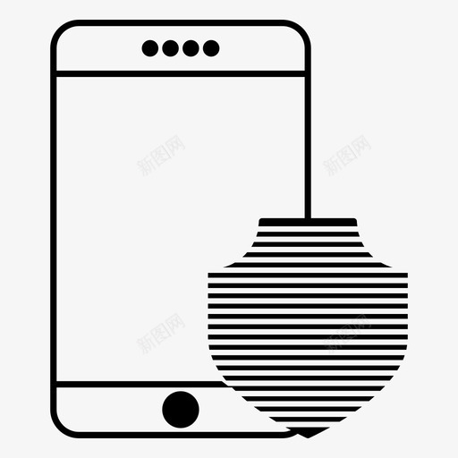 电话屏蔽防止保护图标svg_新图网 https://ixintu.com 保护 公司 图标 填充 安全 屏蔽 电话 防止