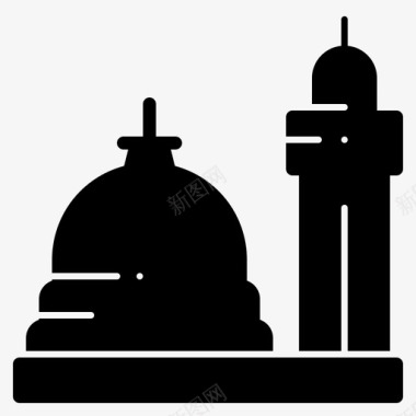 先知清真寺阿拉伯伊斯兰教图标图标
