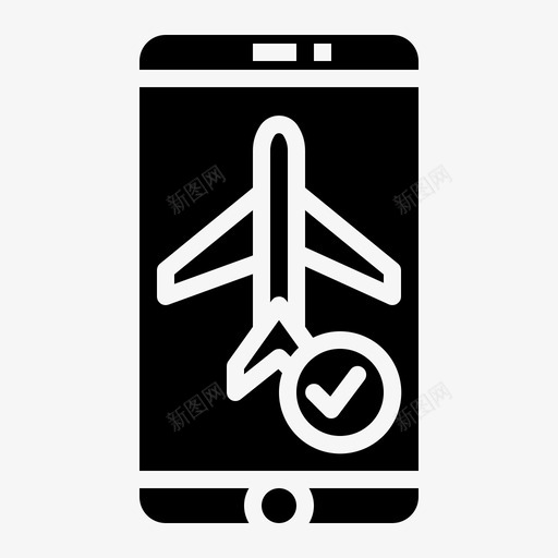 飞行模式飞机手机图标svg_新图网 https://ixintu.com 手机 智能 模式 飞机 飞行