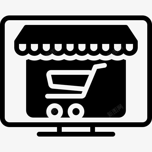 网上购物购物车互联网图标svg_新图网 https://ixintu.com 互联网 网上购物 购买 购物车 零售