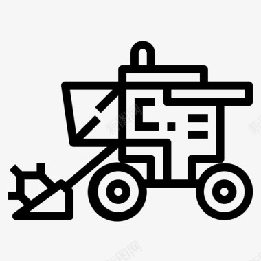收割机农业机器图标图标