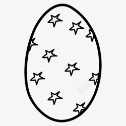 彩壳复活节彩蛋装饰彩蛋彩蛋图标高清图片