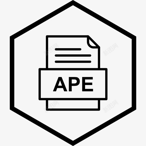 ape文件文件文件类型格式图标svg_新图网 https://ixintu.com 41种文件格式 ape文件文件 文件类型 格式