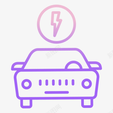电动汽车能量51外形坡度图标图标