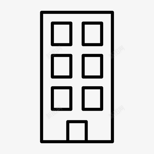 建筑物公寓旅馆图标svg_新图网 https://ixintu.com 公寓 建筑物 房间 旅馆