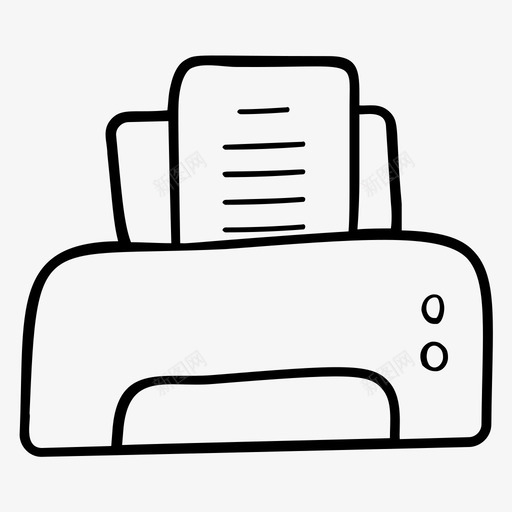 打印机排字机电子设备图标svg_新图网 https://ixintu.com 办公设备 打印机 排字机 文件和文档集合线矢量图标 电子设备 输出设备