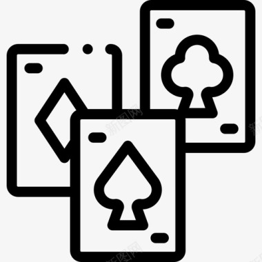 扑克牌拱廊3直线型图标图标