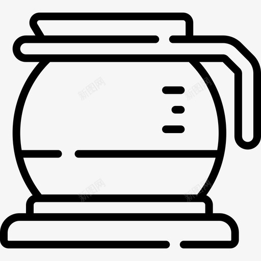 咖啡壶咖啡厅99直线型图标svg_新图网 https://ixintu.com 咖啡厅 咖啡壶 直线 线型
