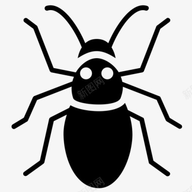 蜱螨动物甲虫图标图标