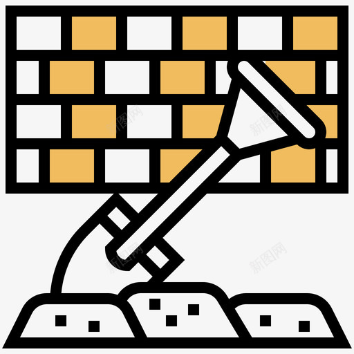 铲57号建筑黄影图标svg_新图网 https://ixintu.com 57号 建筑 黄影