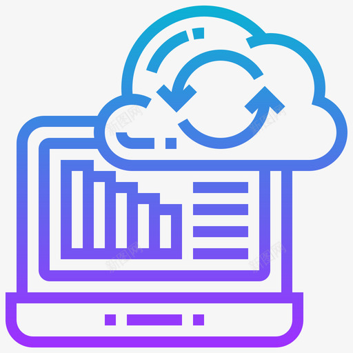同步化商业分析13梯度图标svg_新图网 https://ixintu.com 分析 同步化 商业 梯度