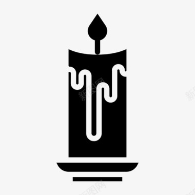 蜡烛美容和水疗7雕文图标图标