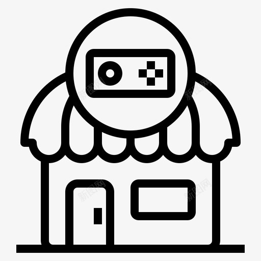 游戏机31号店直线型图标svg_新图网 https://ixintu.com 31号店 游戏机 直线 线型