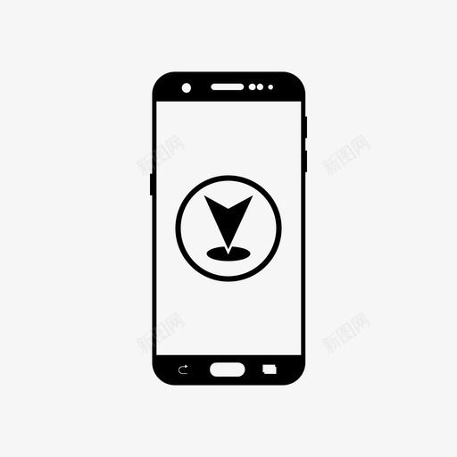 手机定位gps地图图标svg_新图网 https://ixintu.com gps 图标 地图 多媒体 定位 导航 手机 收藏
