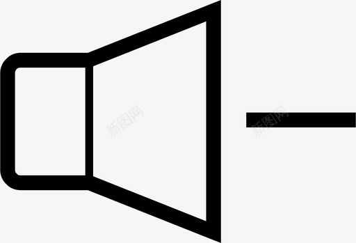降低音量减号声音图标svg_新图网 https://ixintu.com 减号 声音 扬声器 降低 音量