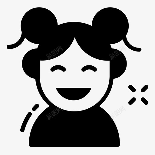 快乐女孩婴儿脸红快乐字符图标svg_新图网 https://ixintu.com 中国 女孩 娱乐 婴儿 字形 字符 孩子 微笑 快乐 新年 脸红