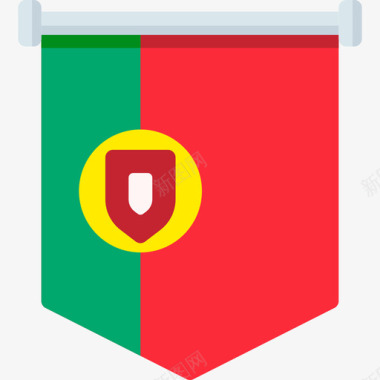 葡萄牙国旗4平坦图标图标