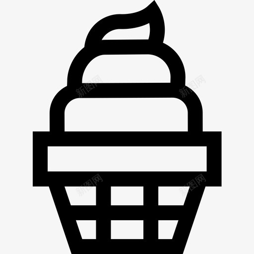冷冻酸奶甜点糖果2线性图标svg_新图网 https://ixintu.com 冷冻酸奶 甜点糖果2 线性