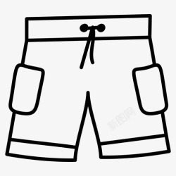 沙滩套装男式短裤沙滩布百慕大图标高清图片