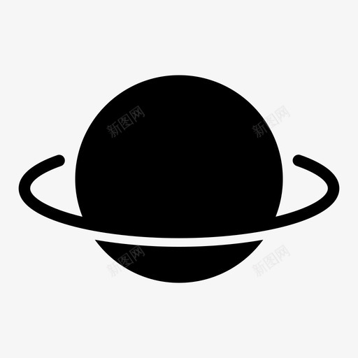 行星公转环状行星图标svg_新图网 https://ixintu.com 公转 土星 太空行星 环状行星 行星