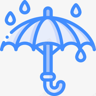 雨伞英国3蓝色图标图标