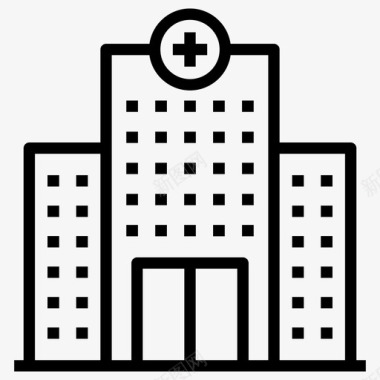 医院大楼诊所医疗机构图标图标