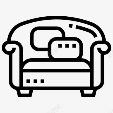 沙发客厅枕头图标图标