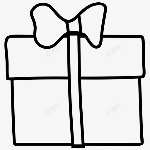 礼品盒圣诞礼物带状包装图标svg_新图网 https://ixintu.com 万圣节和圣诞线矢量图标集 包装盒 包装礼品 圣诞礼物 复活节 带状包装 礼品盒