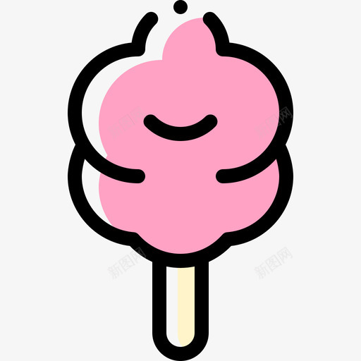 棉花糖甜点和糖果7颜色省略图标svg_新图网 https://ixintu.com 棉花糖 甜点 省略 糖果 颜色