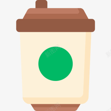咖啡杯快餐70扁平图标图标