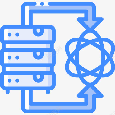 数据库数据科学14蓝色图标图标