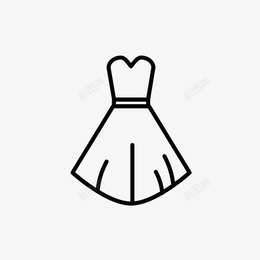 婚纱服装时装图标svg_新图网 https://ixintu.com 婚纱 时装 服装 轮廓 鞋类 风格