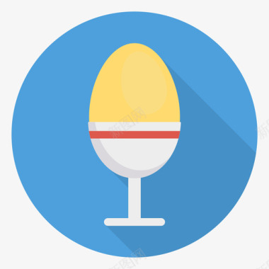 煮蛋食品和饮料30圆形图标图标