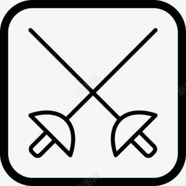 击剑奥运会体育图标图标