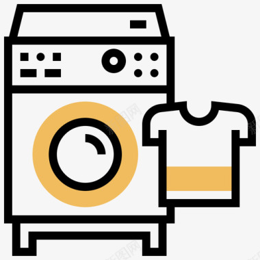 洗衣房保洁99黄影图标图标