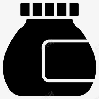 坛子瓶子食物图标图标