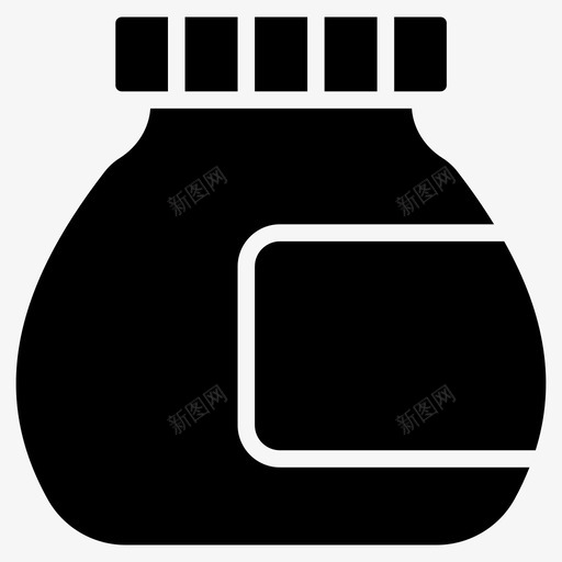 坛子瓶子食物图标svg_新图网 https://ixintu.com 厨房 坛子 塑料 瓶子 美食设置线字形 食物