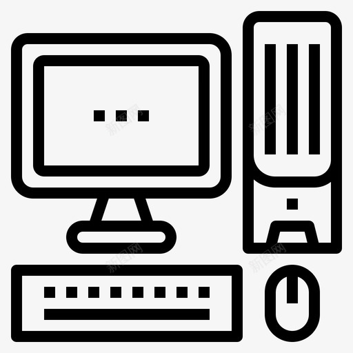 计算机自由职业者1直线型图标svg_新图网 https://ixintu.com 直线型 自由职业者1 计算机