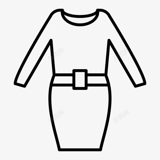 2019年服装布料时尚图标svg_新图网 https://ixintu.com 2019年服装 布料 时尚 网购品牌图标 裙子