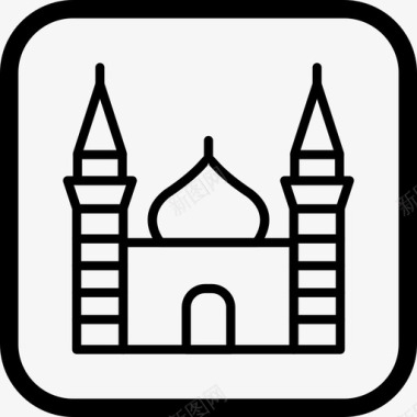 清真寺伊斯兰穆斯林图标图标