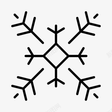 冰晶圣诞节雪花图标图标